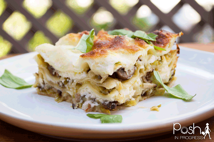 Brussels Sprouts and Mushroom Lasagna Posh in Progress