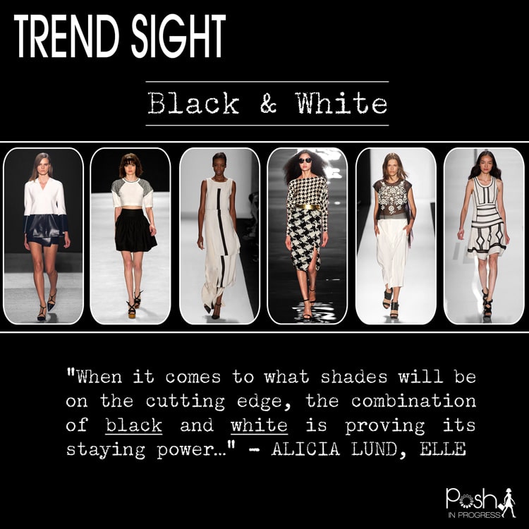 Black and White Trend Hot for Spring 2014