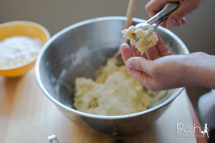 Making these Italian Easter Cookies recipe featured by top LA lifestyle blogger, Posh in Progress Italian Easter cookies is a snap with a cookie scoop or melon baller.