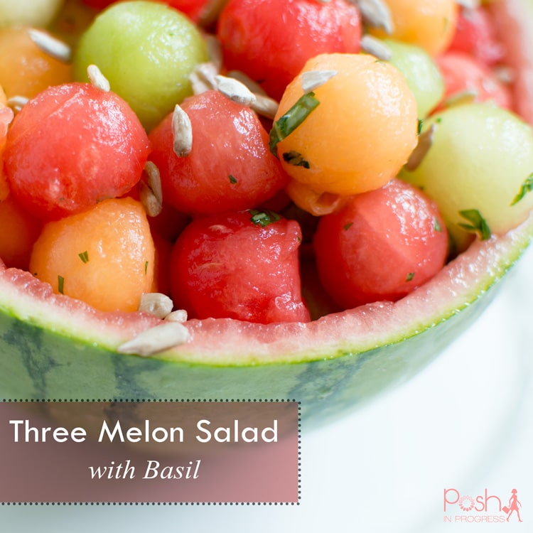 Three Melon Salad with Basil