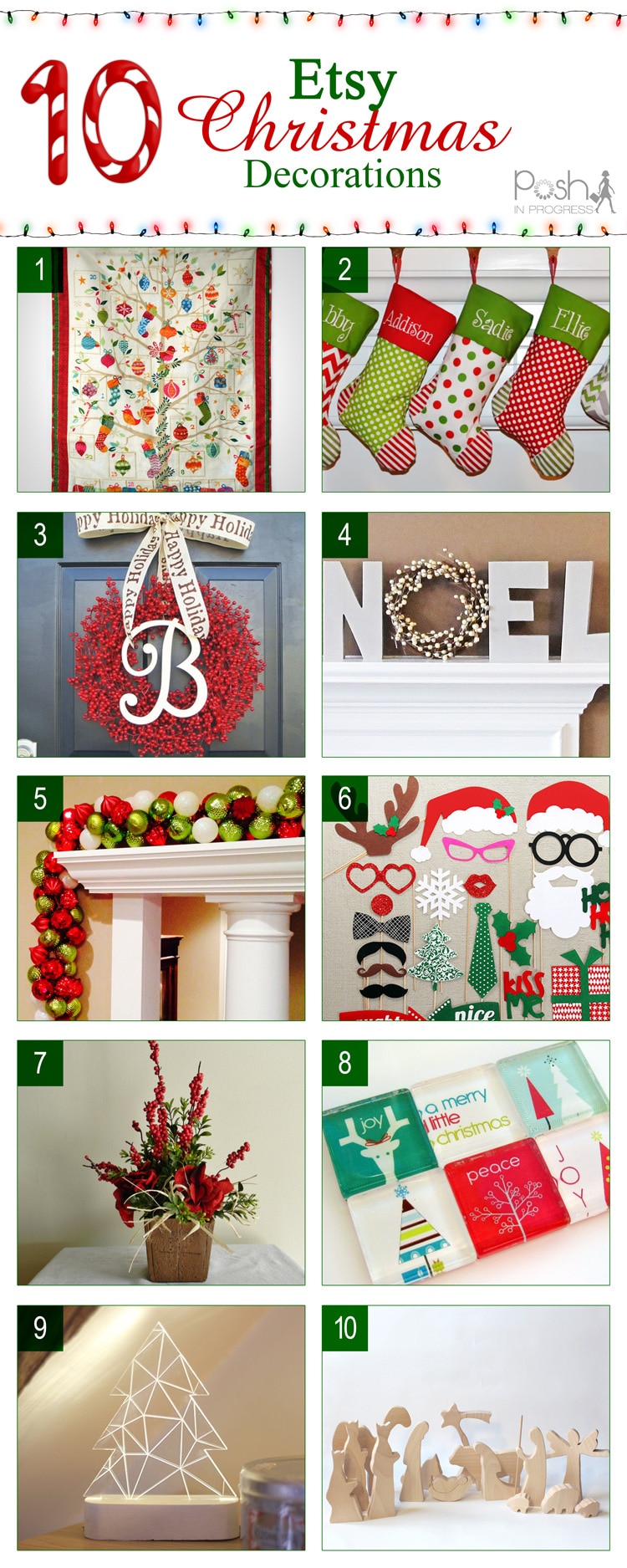 Etsy Christmas Decorations Posh in Progress