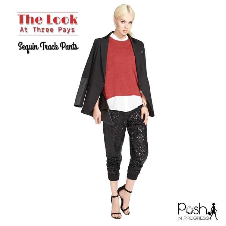 One Look, Three Pays: Sequin Track Pants