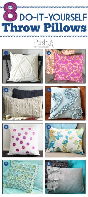 DIY Throw Pillows For Couch - Posh in Progress