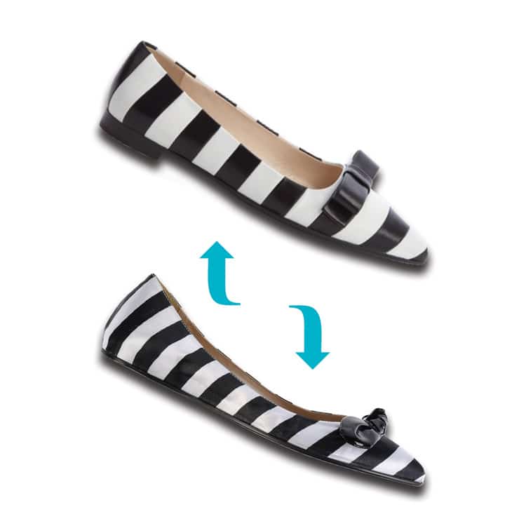 Practical or Posh: Black and White Striped Flats