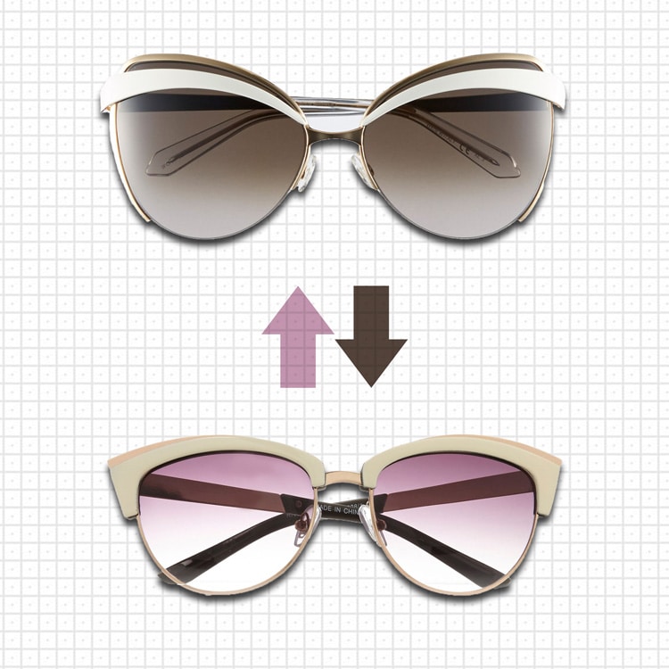 Practical or Posh: White Cat Eye Sunglasses
