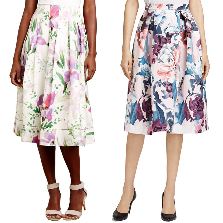 Practical or Posh: Floral Print Midi Skirt