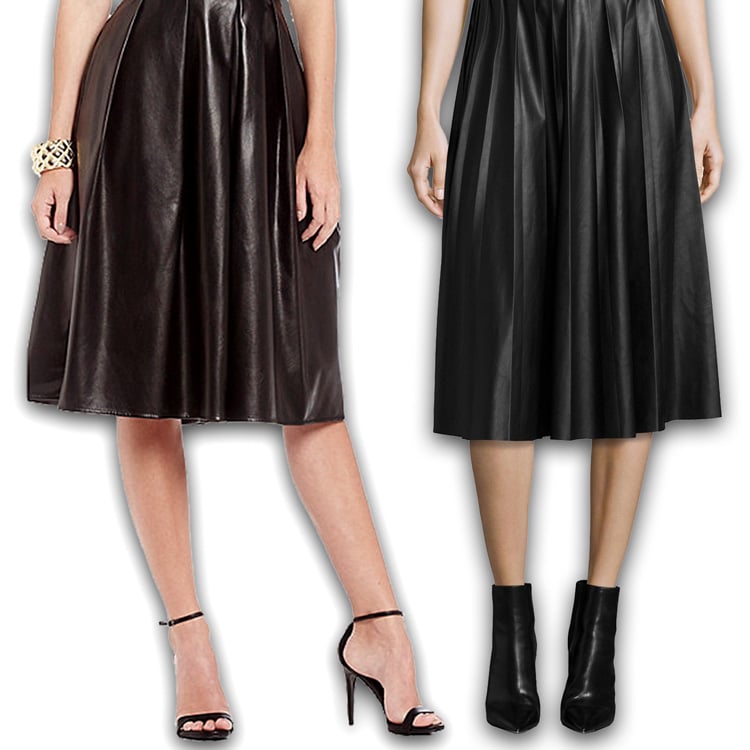Practical or Posh: Leather Midi Skirt