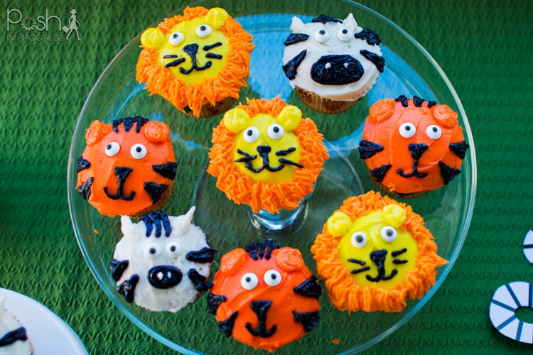 Zoo Animal Cupcakes - Posh in Progress