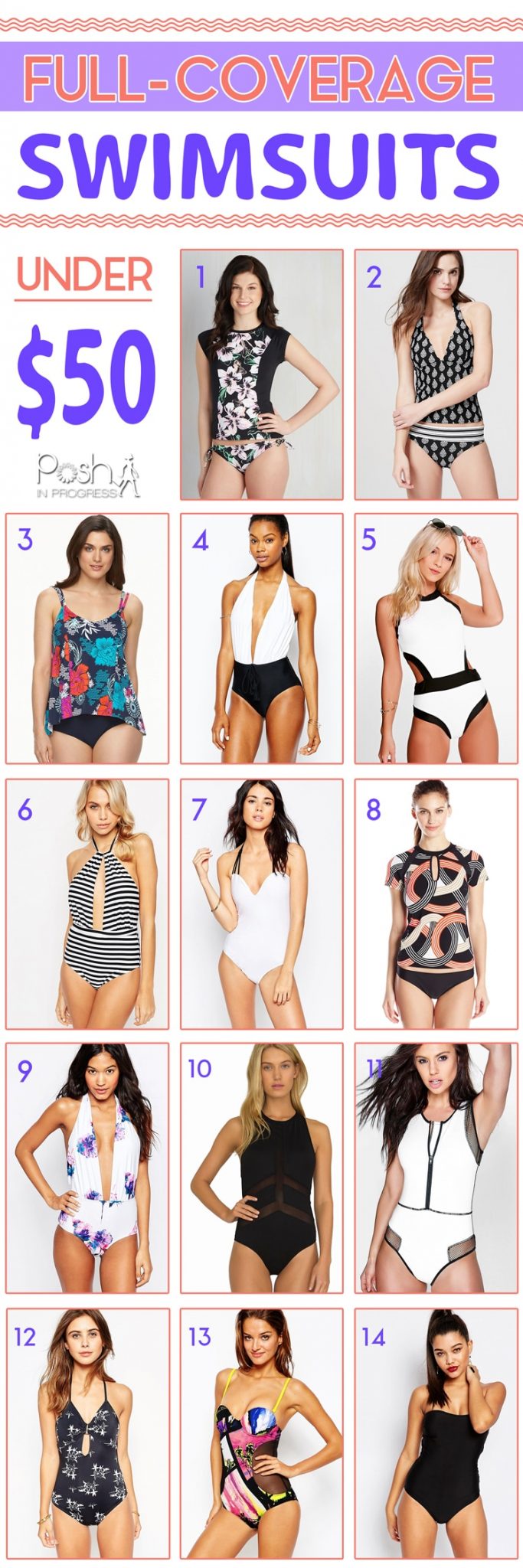 The Best Full Coverage Swimsuits Under 50 Posh in Progress