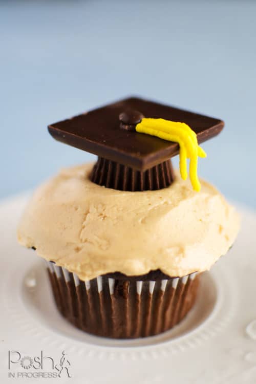 Easy and Cute Candy Graduation Caps Cupcakes Posh in Progress