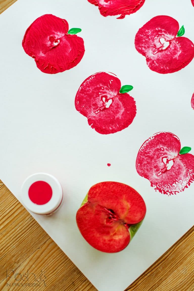 How to Make Apple Stamps, A Fun Back-to-School Craft - Posh in Progress