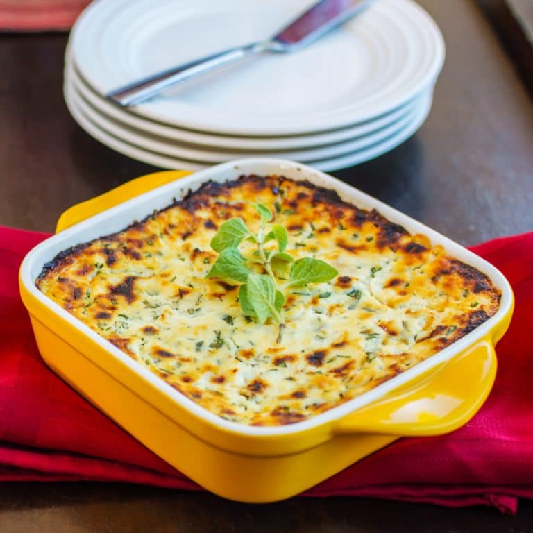 Easy Baked Ricotta Cheese Dip with Fresh Herbs
