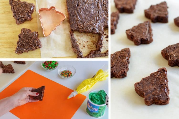 How to Make Easy Christmas Tree Brownies using a Cookie Cutter Posh