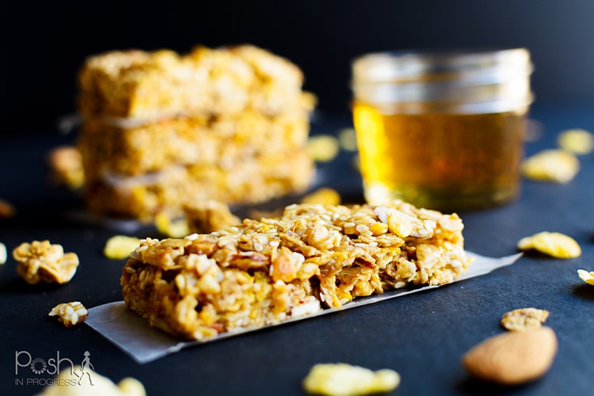 No-Bake Honey Oat Homemade Cereal Bars
