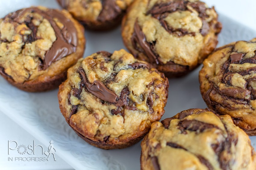 The Best Nutella Banana Bread Muffin Recipe featured by top LA lifestyle blogger, Posh in Progress