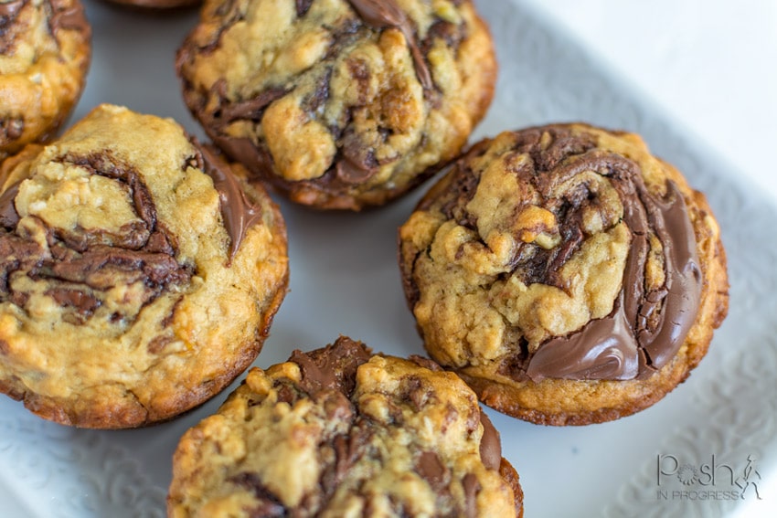 The Best Nutella Banana Bread Muffin Recipe featured by top LA lifestyle blogger, Posh in Progress