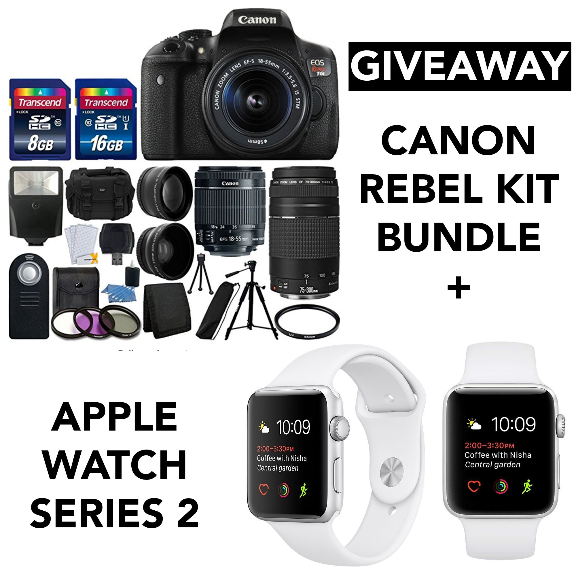 Cannon Rebel Bundle + Apple Watch Giveaway!