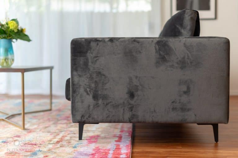 5 Reasons I Chose This Grey Velvet Couch for My New Living Room Posh