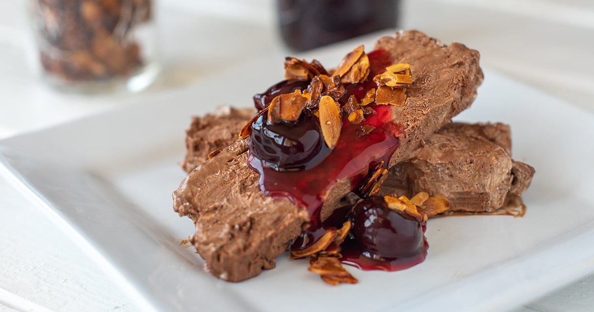 Chocolate Semifreddo Recipe with Cherry Sauce Posh in Progress Chocolate Semifreddo Recipe with Cherry Sauce Posh in Progress