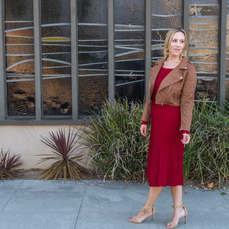 Here is How to Style a Ribbed Midi Dress