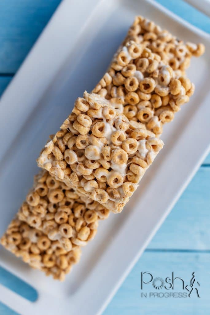 How To Make This Marshmallow Cheerio Treats Recipe Posh in Progress