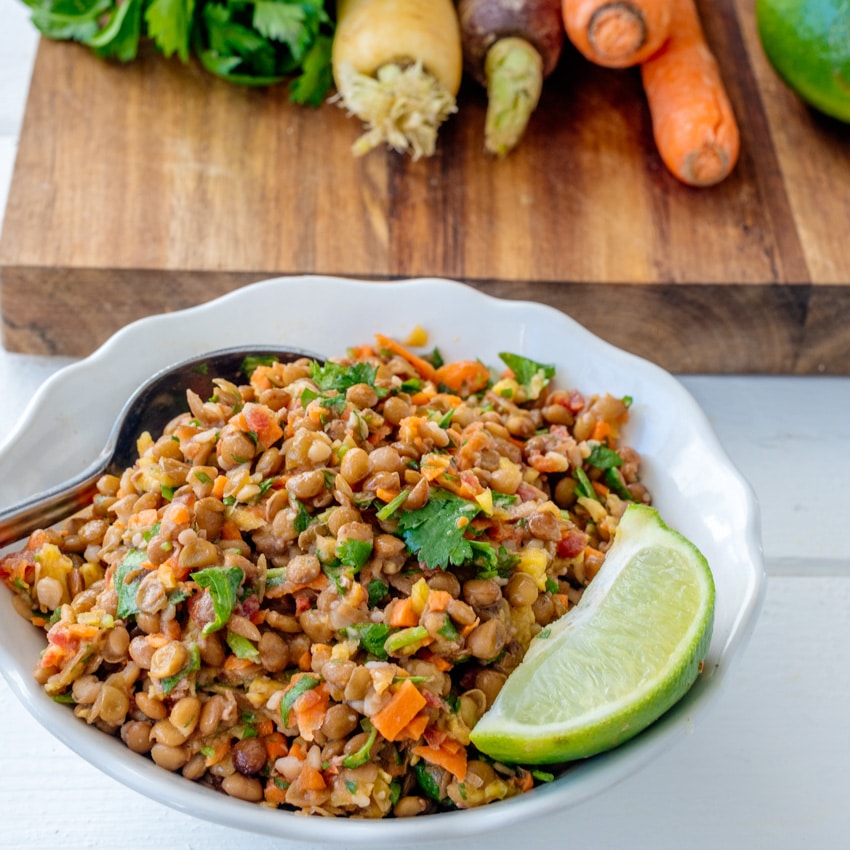 How to Make This Lentil Salad with Cilantro and Lime