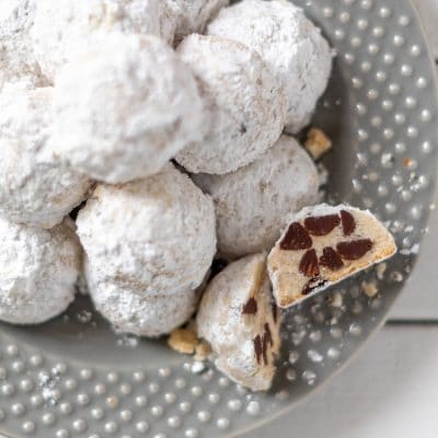 How to make these awesome chocolate chip snowball cookies.