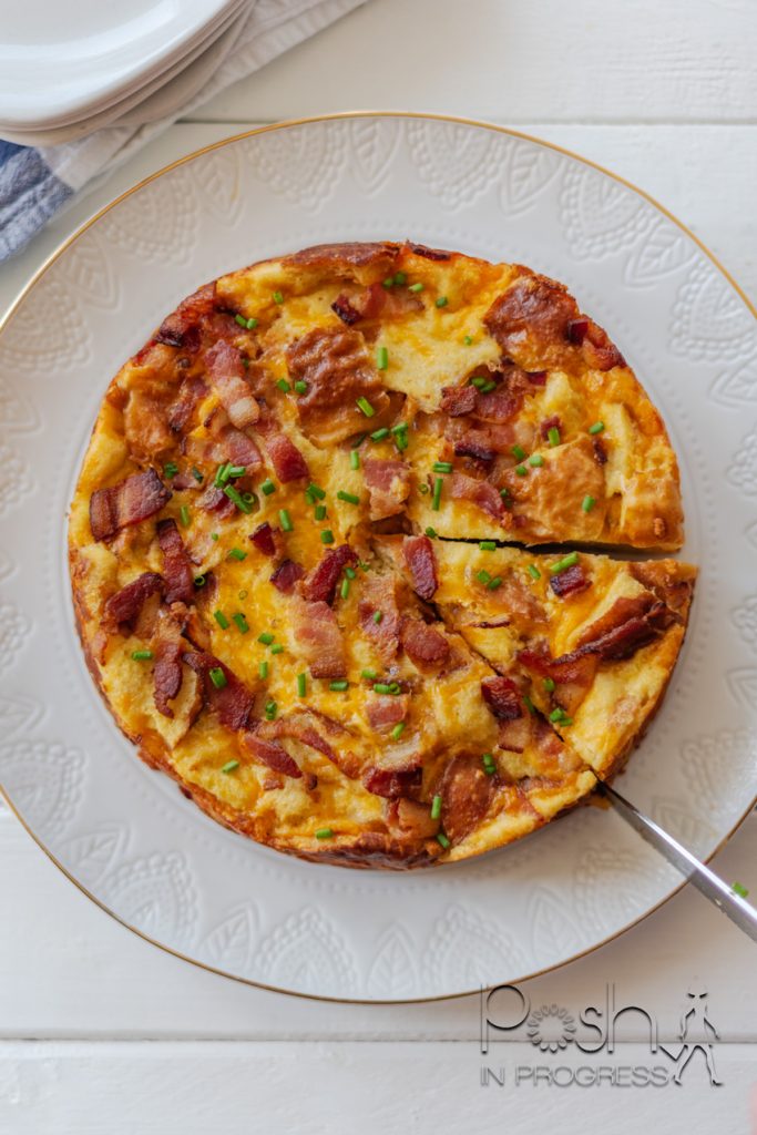 Bacon Egg and Cheese Strata Recipe | Breakfast - Posh in Progress