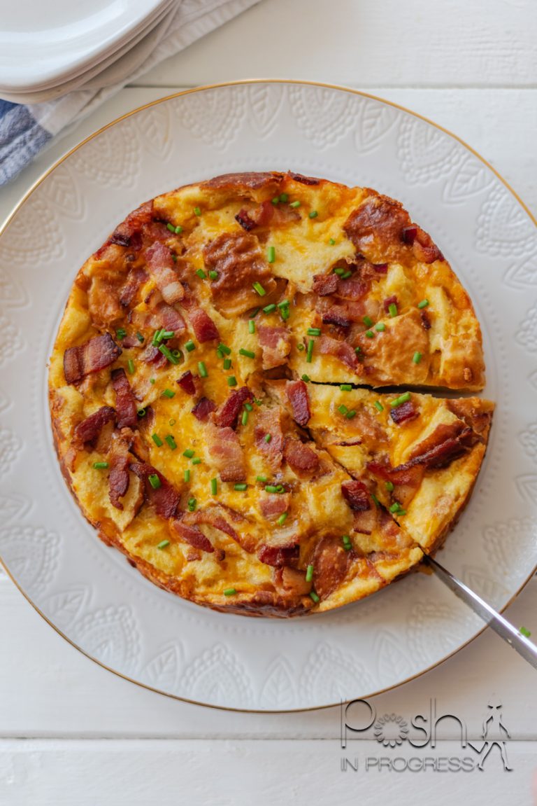 Bacon Egg and Cheese Strata Recipe | Breakfast - Posh in Progress
