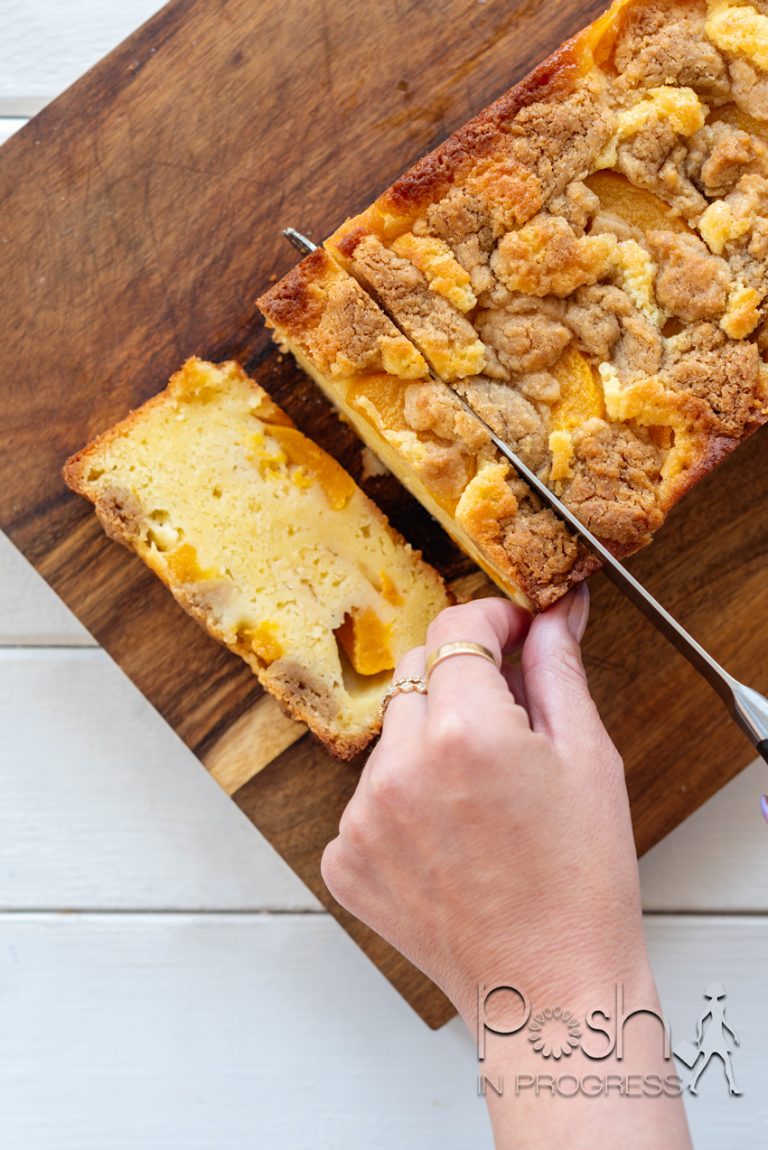 Peach Cobbler Pound Cake Recipe | Family Recipes - Posh in Progress