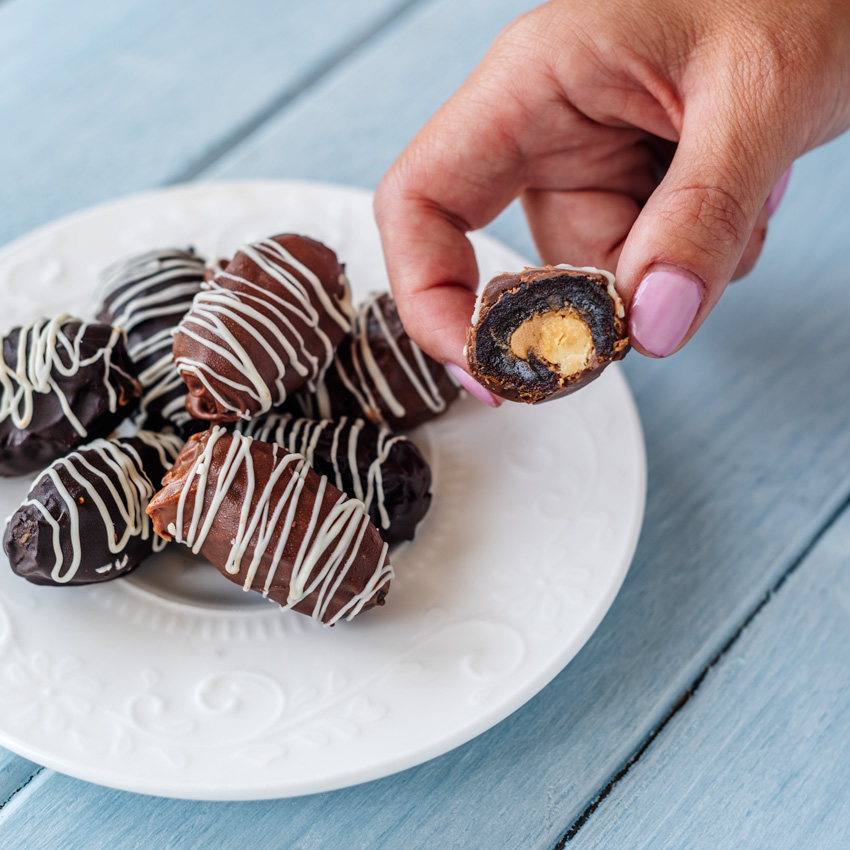 How to Make These Chocolate Covered Dates That Taste like Snickers Bars