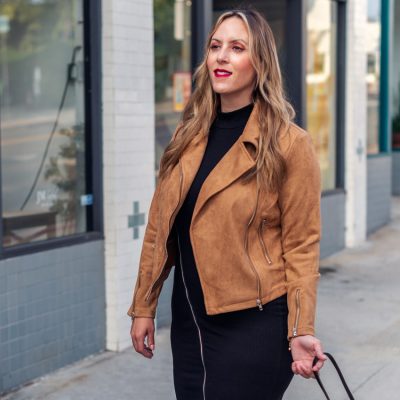 5 Smart Reasons You Need a Faux Suede Moto Jacket This Fall