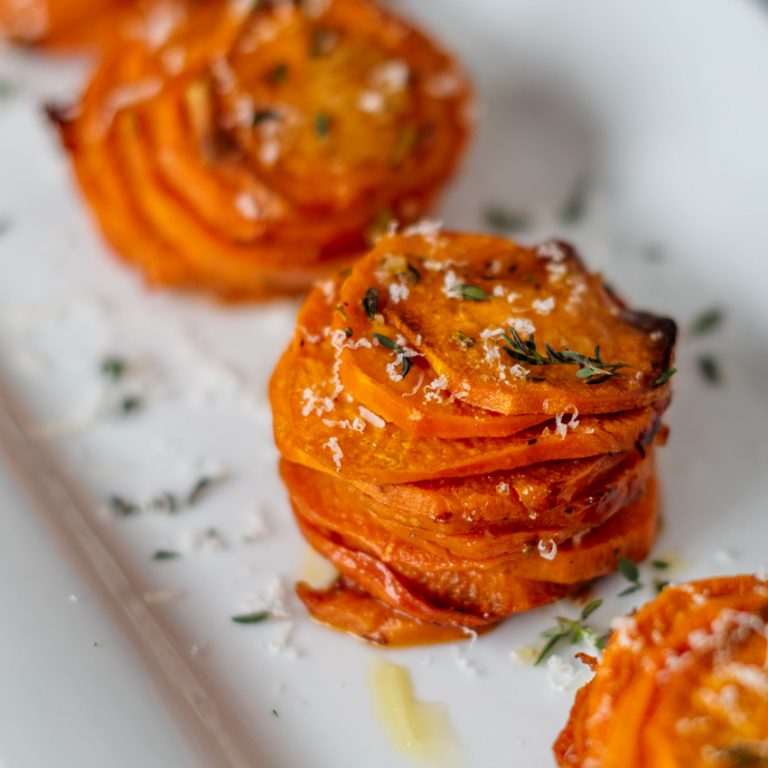These Easy Sweet Potato Stacks Might Be The Perfect Holiday Side Dish