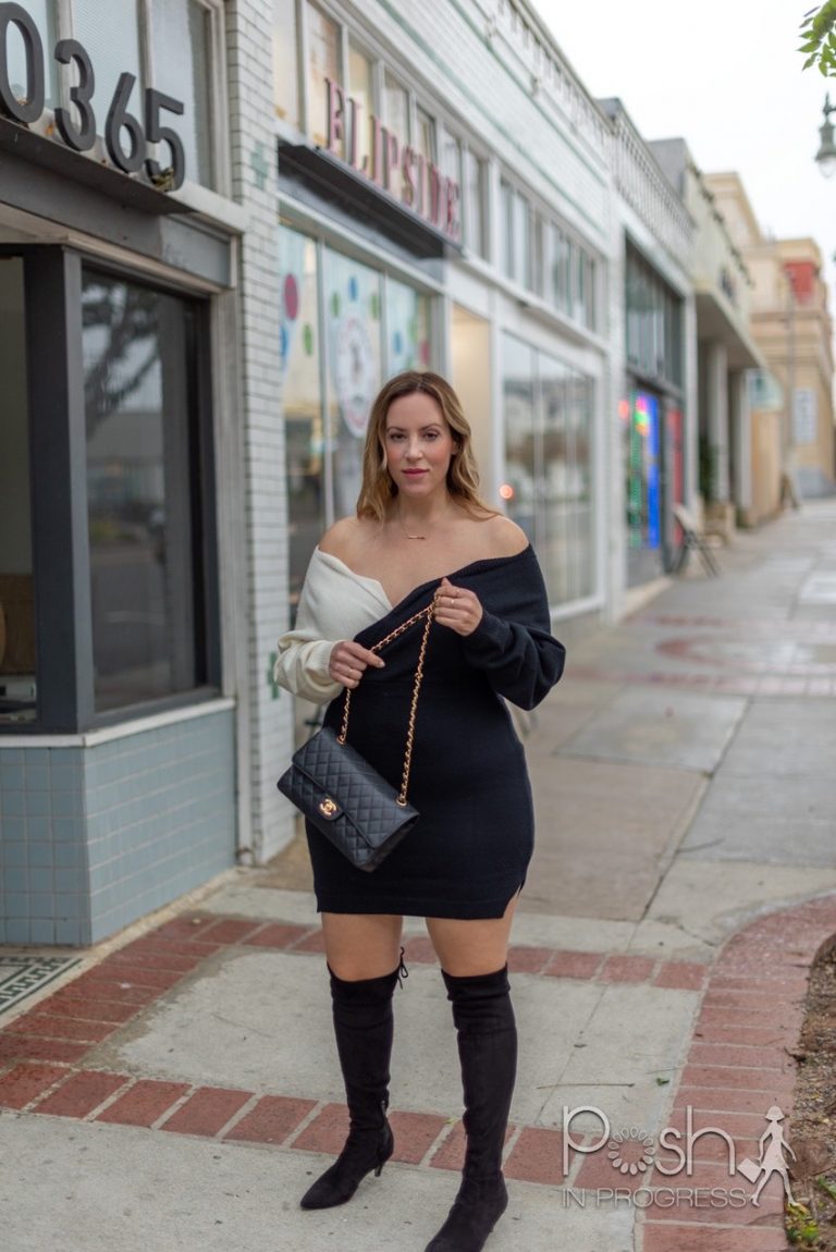 This is How to Style a Color Block Sweater Dress like an Expert