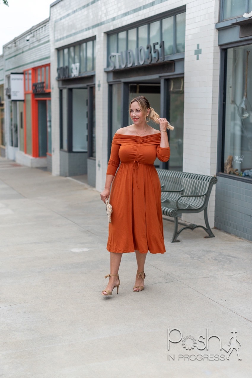 Rusty Orange Dress You Need This Popular Color For Fall Posh In Progress