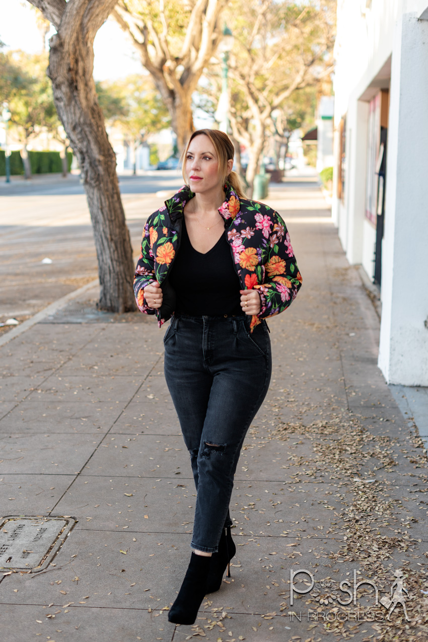 Floral Bubble Coat: How to Style a Puffer Jacket for Women - Posh in  Progress