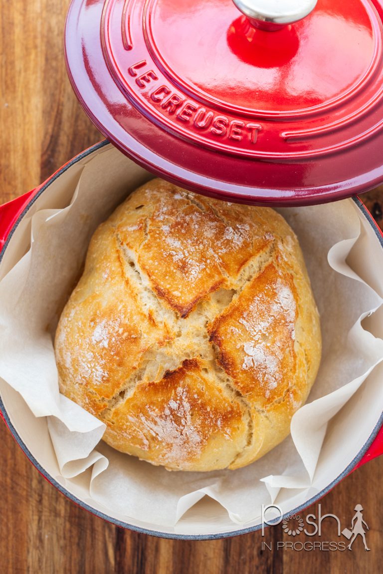 No Knead Dutch Oven Bread How To Make This Quick And Easy Recipe Posh In Progress 5525