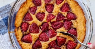 Strawberry Spoon Cake Recipe featured by top LA lifestyle blogger, Posh in Progress